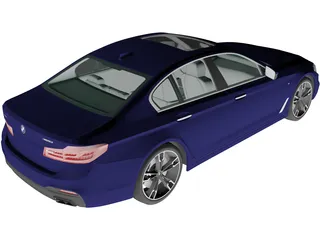 BMW M550i 3D Model preview