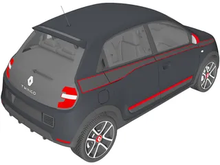 Renault Twingo (2015) 3D Model preview