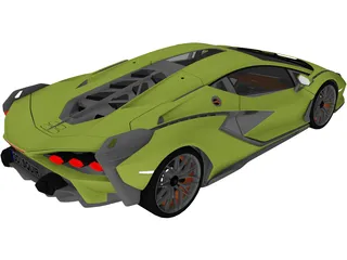 Lamborghini Sian (2020) 3D Model preview