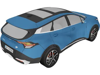 Kia Sportage Hybrid 3D Model preview