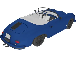 Porsche 356A Speedster (1957) 3D Model preview