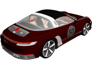 Porsche 911 Targa 4S Heritage (2021) 3D Model preview