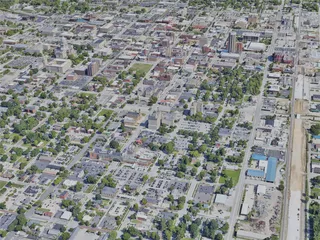Springfield City, IL, USA (2022) 3D Model preview