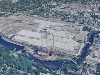 Lansing City, MI, USA (2023) 3D Model preview