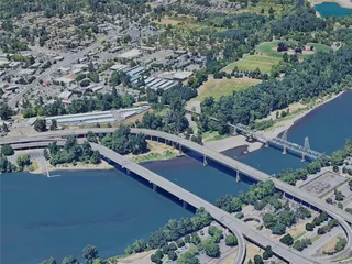 Salem City, OR, USA (2023) 3D Model preview