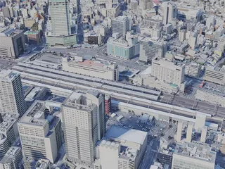 Shizuoka City, Japan (2023) 3D Model preview