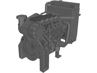 Isuzu 4LE1 Auxilary Engine 3D Model preview