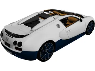 Bugatti Veyron Grand Sport Vitesse (2012) 3D Model preview