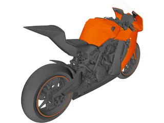 KTM 1190 RC8 R Track 3D Model preview
