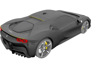Ferrari SF90 Stradale 3D Model preview