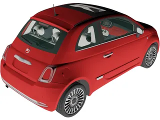 Fiat 500 (2015) 3D Model preview
