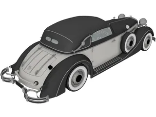 Horch 853A Sport Cabriolet (1937) 3D Model preview