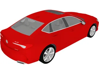 Acura TLX (2021) 3D Model preview