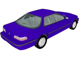 Acura Integra Sedan (1990) 3D Model preview