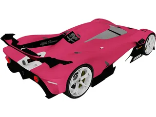 Alfa Romeo 8C-R Tazio (2020) 3D Model preview