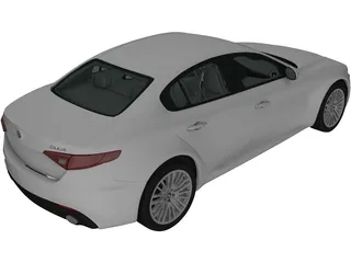 Alfa Romeo Giulia (2016) 3D Model preview