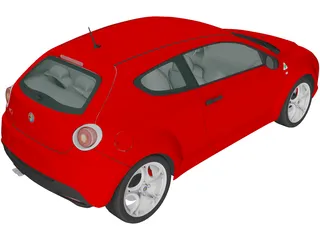 Alfa Romeo MiTo Quadrifoglio Verde (2014) 3D Model preview