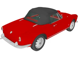 Alfa Romeo Giulietta Spider (1955) 3D Model preview
