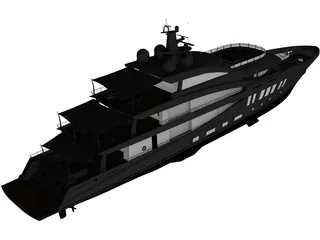 Amels 200 Yacht 3D Model preview