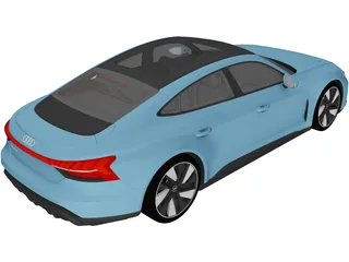 Audi e-tron GT Quattro (2022) 3D Model preview