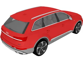 Audi Q7 (2020) 3D Model preview