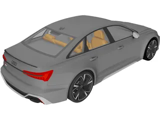 Audi RS6 Sedan (2020) 3D Model preview
