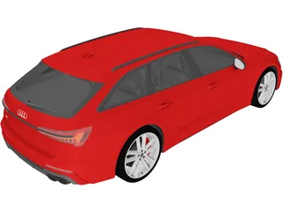 Audi S6 Avant (2020) 3D Model preview