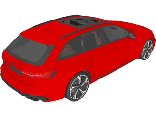 Audi RS4 Avant (2020) 3D Model preview