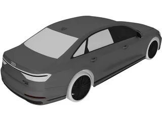Audi A8 Long (2022) 3D Model preview