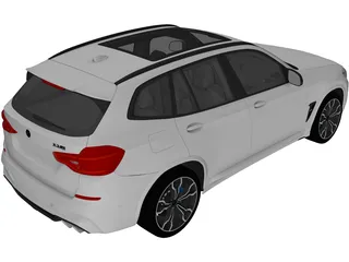 BMW X3M Competition (2020) 3D Model preview