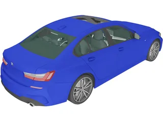 BMW 3-Series Sedan M Sport (2019) 3D Model preview
