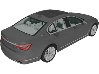 BMW 740Le [G12] (2015) 3D Model preview