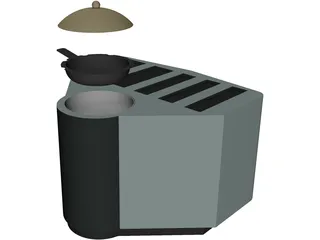 Modern Toaster 3D Model preview