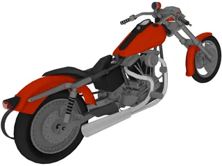 Chopper Bike 3D Model preview