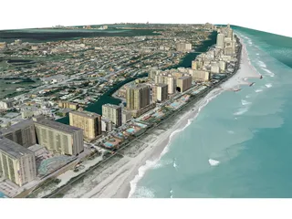 Miami Beach 3D Model preview