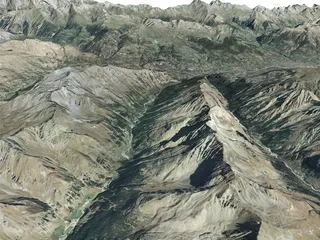 Mountains Alps Valle D`Aosta 3D Model preview