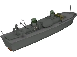 Demora Military Ship 3D Model preview