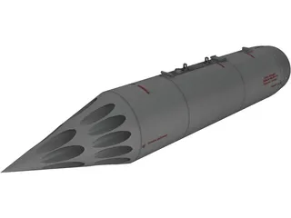 B-8M1 80mm Rocket Pod 3D Model preview
