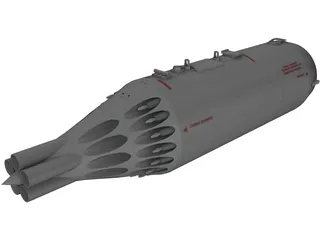 UB-32-73A 57mm Rocket Pod 3D Model preview