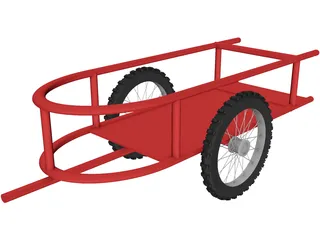Bike Trailer 3D Model preview