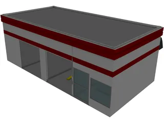 Jiffy Lube Car Repair 3D Model preview