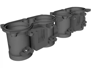 Honda CBR 1000 Throttle Body (2008) 3D Model preview