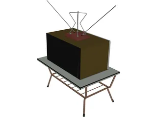 Old TV 3D Model preview