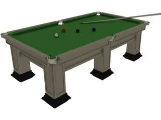 Pool Table 3D Model preview
