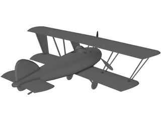 Biplane 3D Model preview