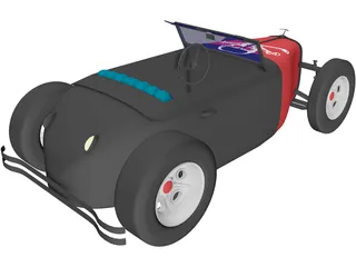 Hot-Rod Flamming 3D Model preview