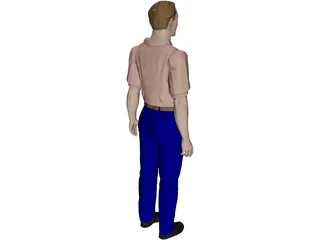 Man Worker 3D Model preview