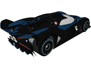 Bugatti Bolide Concept (2020) 3D Model preview