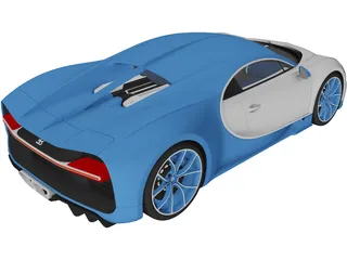 Bugatti Chiron (2020) 3D Model preview