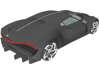 Bugatti La Voiture Noire (2019) 3D Model preview